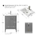 24" Single Sink Modern Freestanding Solid Wood Bathroom Vanity Set with Engineered Marble Top – Storage Cabinet with Soft-Closing Doors VA9124 - HomeBeyond