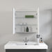 26" x 25" Frameless LED Lighted Bathroom Vanity Wall Mirror with Wooden Medicine Cabinet - HomeBeyond