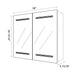 26" x 25" Frameless LED Lighted Bathroom Vanity Wall Mirror with Wooden Medicine Cabinet - HomeBeyond
