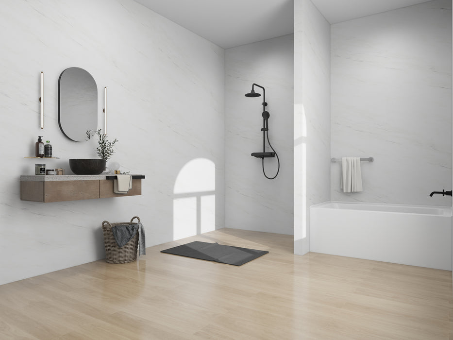 54" x 32" Modern Alcove Soaking Acrylic Bathtub with 3-Side Integral Tiling Flange Right Drain VA6301-MR