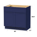 30" Birch Plywood Freestanding Single Base Storage Cabinet with Soft Close Door - HomeBeyond
