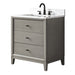 30" Single Sink Freestanding Bath Vanity Cabinet with White Engineered Marble Top - HomeBeyond
