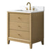 30" Single Sink Freestanding Bath Vanity Cabinet with White Engineered Marble Top - HomeBeyond