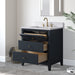 30" Single Sink Freestanding Bath Vanity Cabinet with White Engineered Marble Top - HomeBeyond