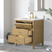 30" Single Sink Freestanding Bath Vanity Cabinet with White Engineered Marble Top - HomeBeyond
