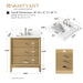 30" Single Sink Freestanding Bath Vanity Cabinet with White Engineered Marble Top - HomeBeyond