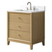 30" Single Sink Freestanding Bath Vanity Cabinet with White Engineered Marble Top - HomeBeyond