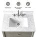 30" Single Sink Freestanding Bath Vanity Cabinet with White Engineered Marble Top - HomeBeyond