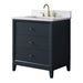 30" Single Sink Freestanding Bath Vanity Cabinet with White Engineered Marble Top - HomeBeyond