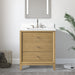 30" Single Sink Freestanding Bath Vanity Cabinet with White Engineered Marble Top - HomeBeyond