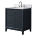 30" Single Sink Freestanding Bath Vanity Cabinet with White Engineered Marble Top - HomeBeyond