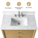 30" Single Sink Freestanding Bath Vanity Cabinet with White Engineered Marble Top - HomeBeyond