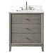 30" Single Sink Freestanding Bath Vanity Cabinet with White Engineered Marble Top - HomeBeyond