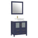 30" Single Sink Modern Bathroom Vanity Set with Engineered Marble Top & Free Mirror – Small Storage Cabinet with 2 Drawers VA3130 - HomeBeyond