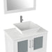 30" Single Sink Modern Bathroom Vanity Set with Engineered Marble Top & Free Mirror – Small Storage Cabinet with 2 Drawers VA3130 - HomeBeyond