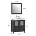30" Single Sink Modern Bathroom Vanity Set with Engineered Marble Top & Free Mirror – Small Storage Cabinet with 2 Drawers VA3130 - HomeBeyond