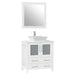 30" Single Sink Modern Bathroom Vanity Set with Engineered Marble Top & Free Mirror – Small Storage Cabinet with 2 Drawers VA3130 - HomeBeyond