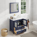 30" Single Sink Modern Bathroom Vanity Set with Engineered Marble Top & Free Mirror – Small Storage Cabinet with 2 Drawers VA3130 - HomeBeyond