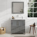 30" Single Sink Modern Bathroom Vanity Set with Engineered Marble Top & Free Mirror – Small Storage Cabinet with 2 Drawers VA3130 - HomeBeyond