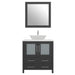 30" Single Sink Modern Bathroom Vanity Set with Engineered Marble Top & Free Mirror – Small Storage Cabinet with 2 Drawers VA3130 - HomeBeyond