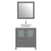 30" Single Sink Modern Bathroom Vanity Set with Engineered Marble Top & Free Mirror – Small Storage Cabinet with 2 Drawers VA3130 - HomeBeyond