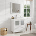 30" Single Sink Modern Bathroom Vanity Set with Engineered Marble Top & Free Mirror – Small Storage Cabinet with 2 Drawers VA3130 - HomeBeyond