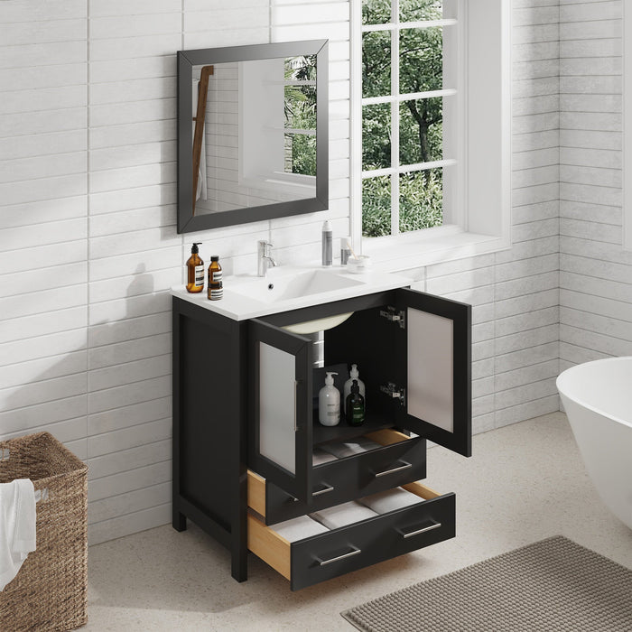 30" Single Sink Modern Bathroom Vanity Set with Free Mirror VA3030 - HomeBeyond