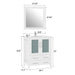 30" Single Sink Modern Bathroom Vanity Set with Free Mirror VA3030 - HomeBeyond