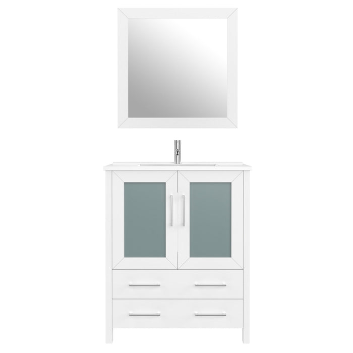 30" Single Sink Modern Bathroom Vanity Set with Free Mirror VA3030 - HomeBeyond
