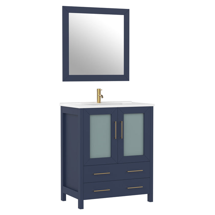 30" Single Sink Modern Bathroom Vanity Set with Free Mirror VA3030 - HomeBeyond