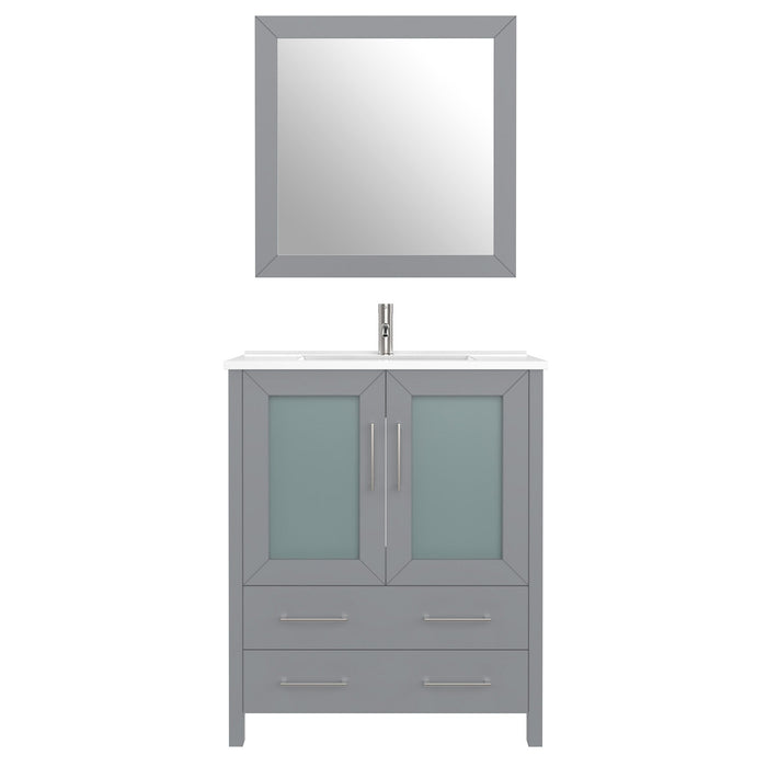 30" Single Sink Modern Bathroom Vanity Set with Free Mirror VA3030 - HomeBeyond