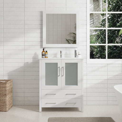 30" Single Sink Modern Bathroom Vanity Set with Free Mirror VA3030 - HomeBeyond