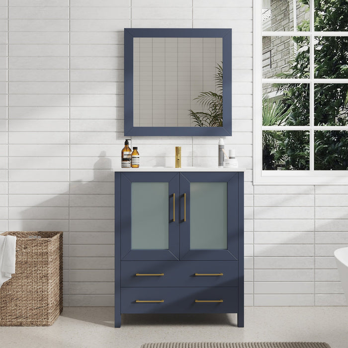 30" Single Sink Modern Bathroom Vanity Set with Free Mirror VA3030 - HomeBeyond