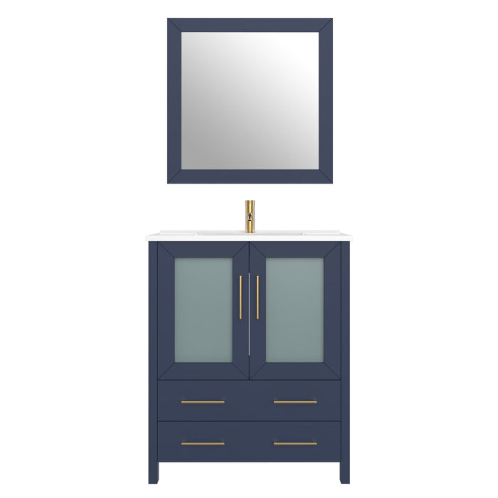 30" Single Sink Modern Bathroom Vanity Set with Free Mirror VA3030 - HomeBeyond