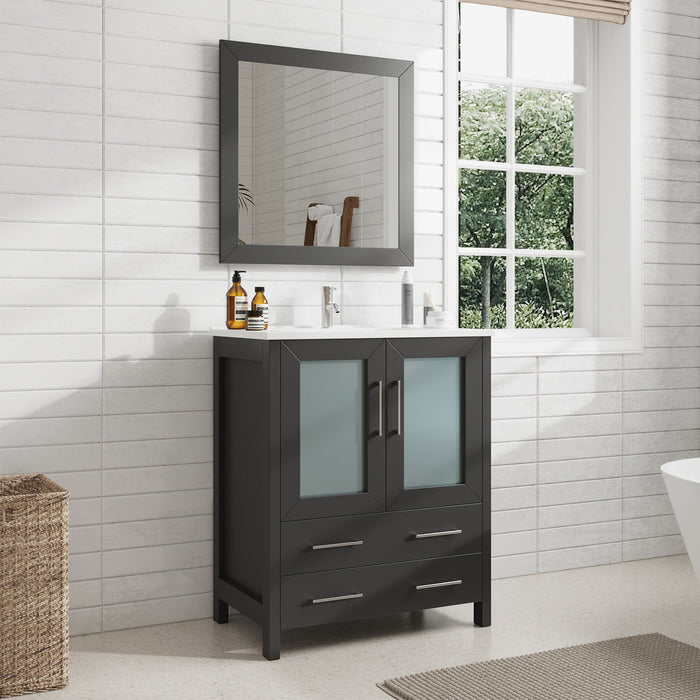 30" Single Sink Modern Bathroom Vanity Set with Free Mirror VA3030 - HomeBeyond