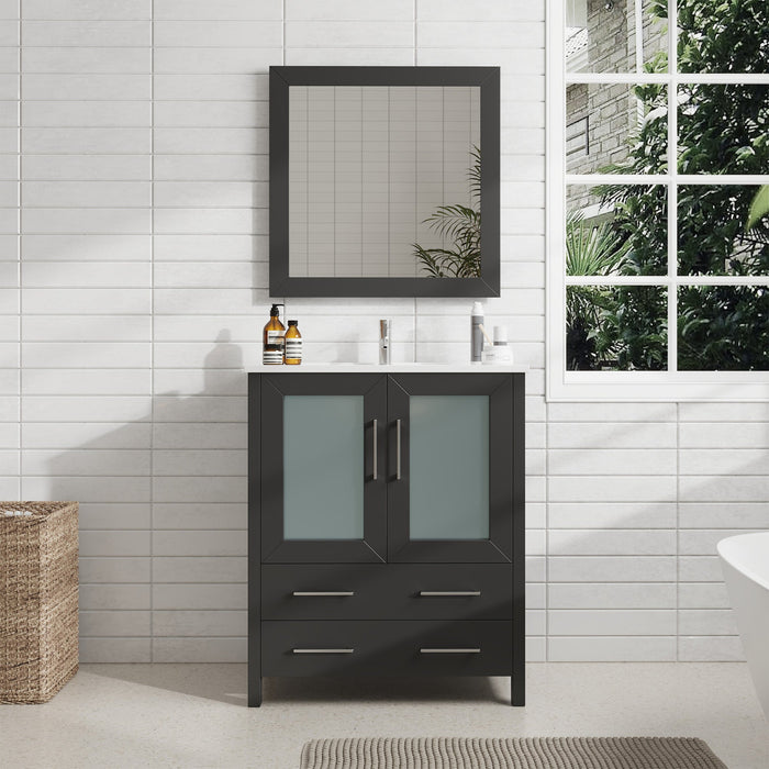 30" Single Sink Modern Bathroom Vanity Set with Free Mirror VA3030 - HomeBeyond