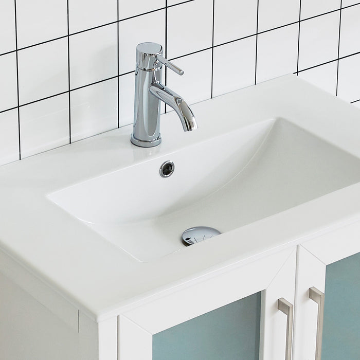 30" Single Sink Modern Bathroom Vanity Set with Free Mirror VA3030 - HomeBeyond