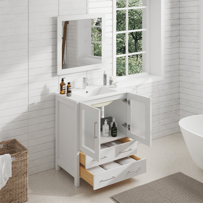 30" Single Sink Modern Bathroom Vanity Set with Free Mirror VA3030 - HomeBeyond