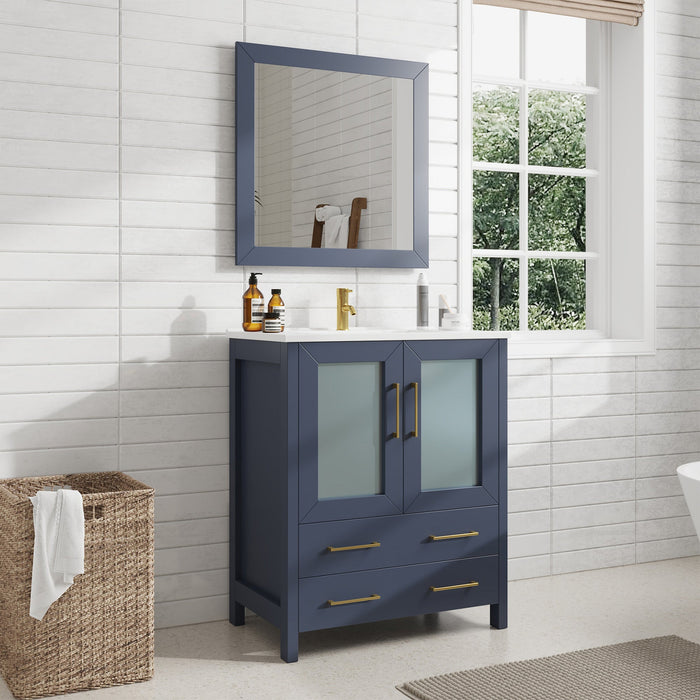 30" Single Sink Modern Bathroom Vanity Set with Free Mirror VA3030 - HomeBeyond