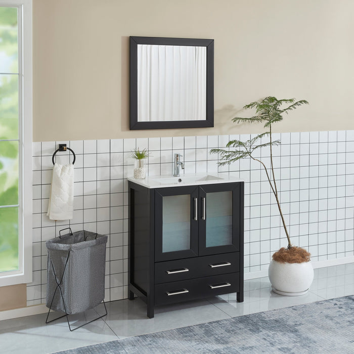 30" Single Sink Modern Bathroom Vanity Set with Free Mirror VA3030 - HomeBeyond