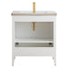30" Single Sink Modern Freestanding Bathroom Vanity Set with Arabescato White Engineered Marble Top – Storage Cabinet with Soft-Closing Doors VA9030 - HomeBeyond