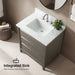 30" Single Sink Modern Freestanding Solid Wood Bathroom Vanity Set with Ariston White Engineered Marble Top – Storage Cabinet with Soft-Closing Drawers VA8030 - HomeBeyond