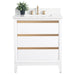 30" Single Sink Modern Freestanding Solid Wood Bathroom Vanity Set with Ariston White Engineered Marble Top – Storage Cabinet with Soft-Closing Drawers VA8030 - HomeBeyond