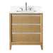 30" Single Sink Modern Freestanding Solid Wood Bathroom Vanity Set with Ariston White Engineered Marble Top – Storage Cabinet with Soft-Closing Drawers VA8030 - HomeBeyond