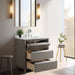 30" Single Sink Modern Freestanding Solid Wood Bathroom Vanity Set with Ariston White Engineered Marble Top – Storage Cabinet with Soft-Closing Drawers VA8030 - HomeBeyond