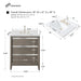 30" Single Sink Modern Freestanding Solid Wood Bathroom Vanity Set with Ariston White Engineered Marble Top – Storage Cabinet with Soft-Closing Drawers VA8030 - HomeBeyond