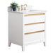 30" Single Sink Modern Freestanding Solid Wood Bathroom Vanity Set with Ariston White Engineered Marble Top – Storage Cabinet with Soft-Closing Drawers VA8030 - HomeBeyond