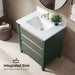 30" Single Sink Modern Freestanding Solid Wood Bathroom Vanity Set with Ariston White Engineered Marble Top – Storage Cabinet with Soft-Closing Drawers VA8030 - HomeBeyond