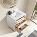 30" Single Sink Modern Freestanding Solid Wood Bathroom Vanity Set with Ariston White Engineered Marble Top – Storage Cabinet with Soft-Closing Drawers VA8030 - HomeBeyond