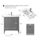 30" Single Sink Modern Freestanding Solid Wood Bathroom Vanity Set with Engineered Marble Top – Storage Cabinet with Soft-Closing Doors VA9130 - HomeBeyond